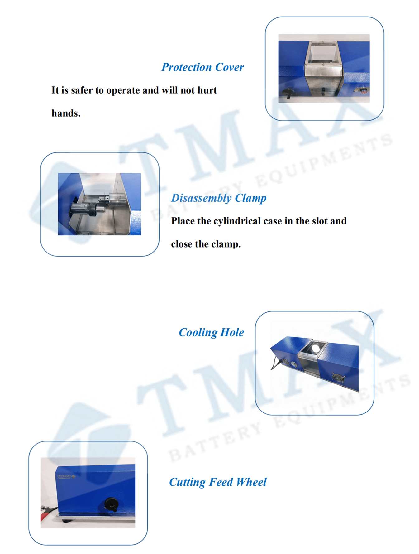 Disassembling Machine for 18650 Cylindrical Cases