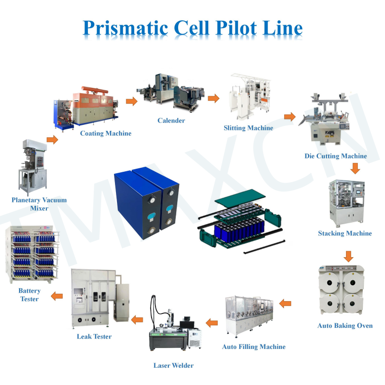 Prismatic cell laboratory plant