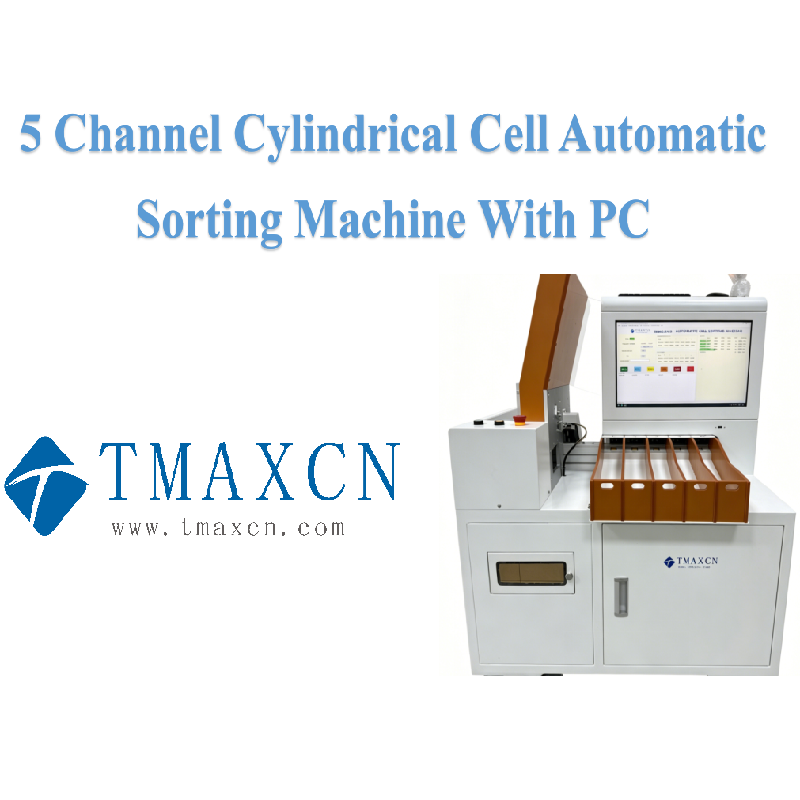 5 Channels Cylindrical Cell Sorting Machine for 18650 26650 32650 21700 With PC