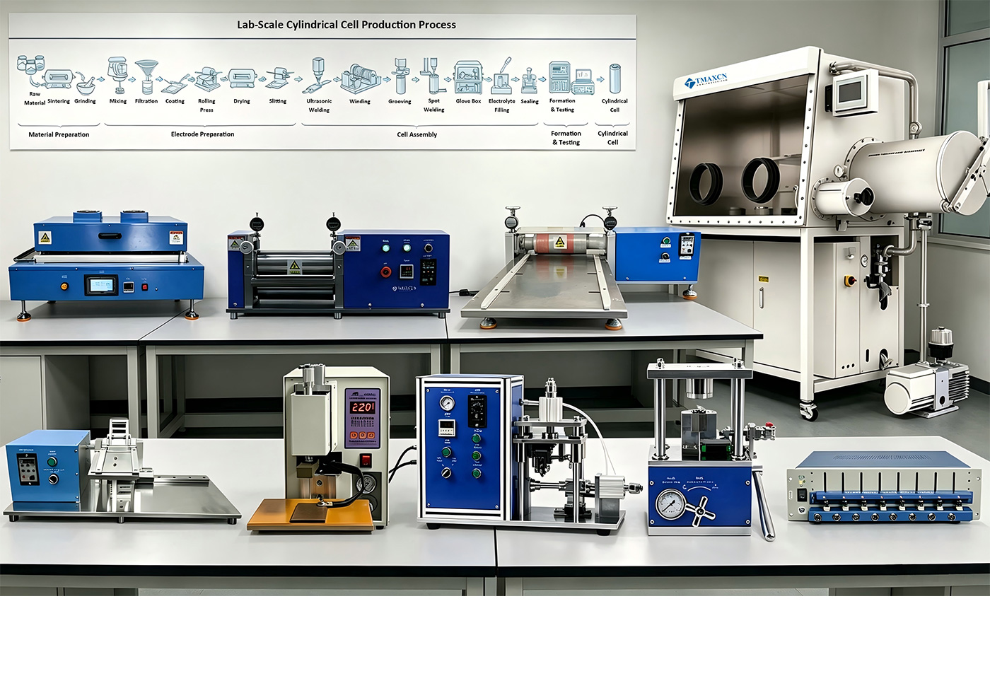 Cylindrical Cell Lab Machine